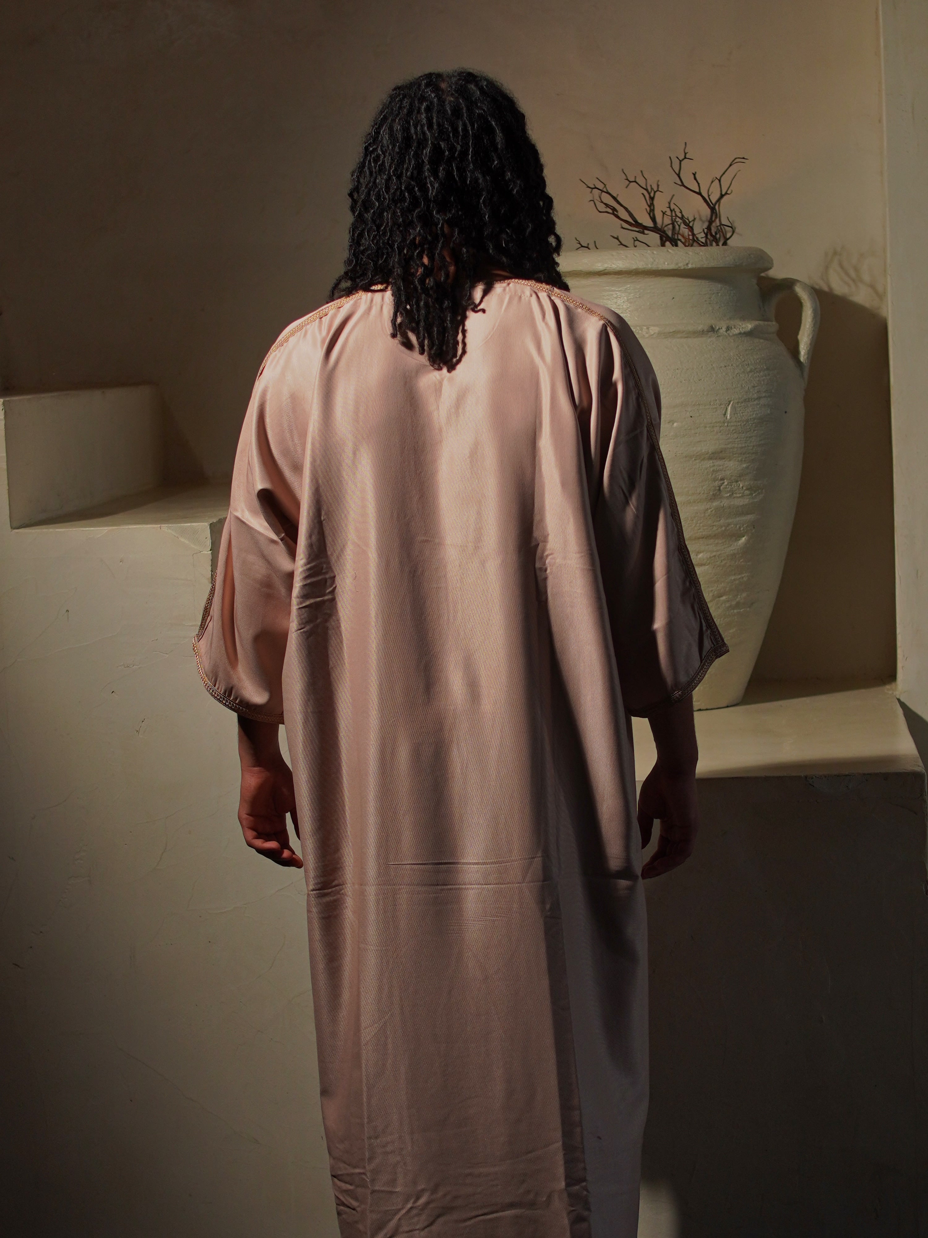 Gabardine Gandoura in Beige