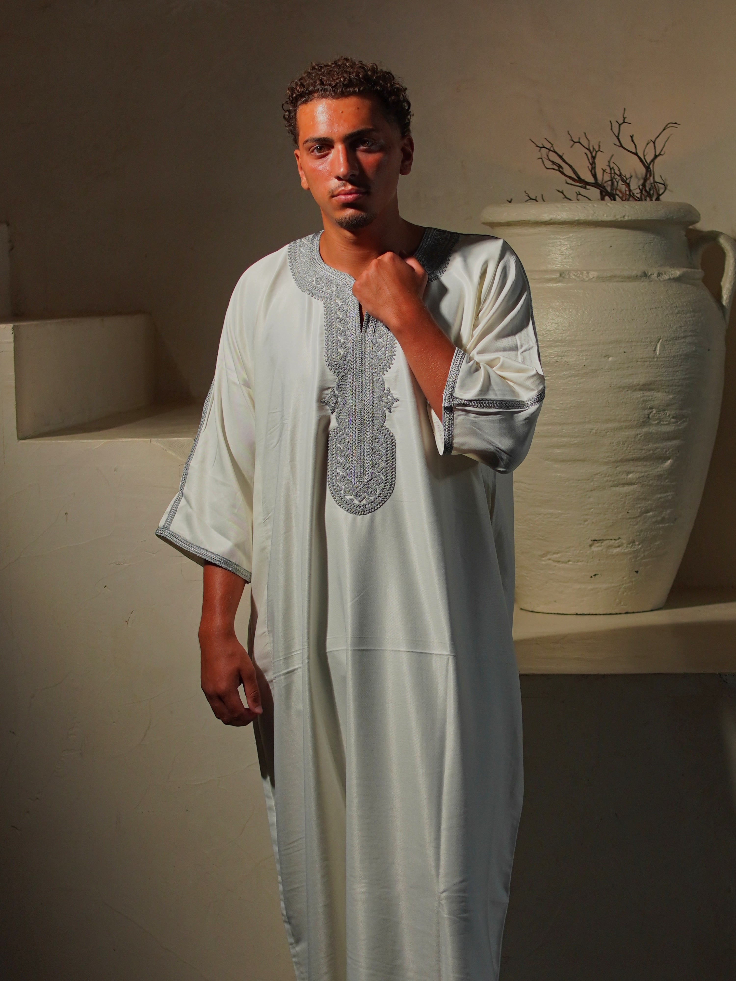 Gandoura Blanche et Grise