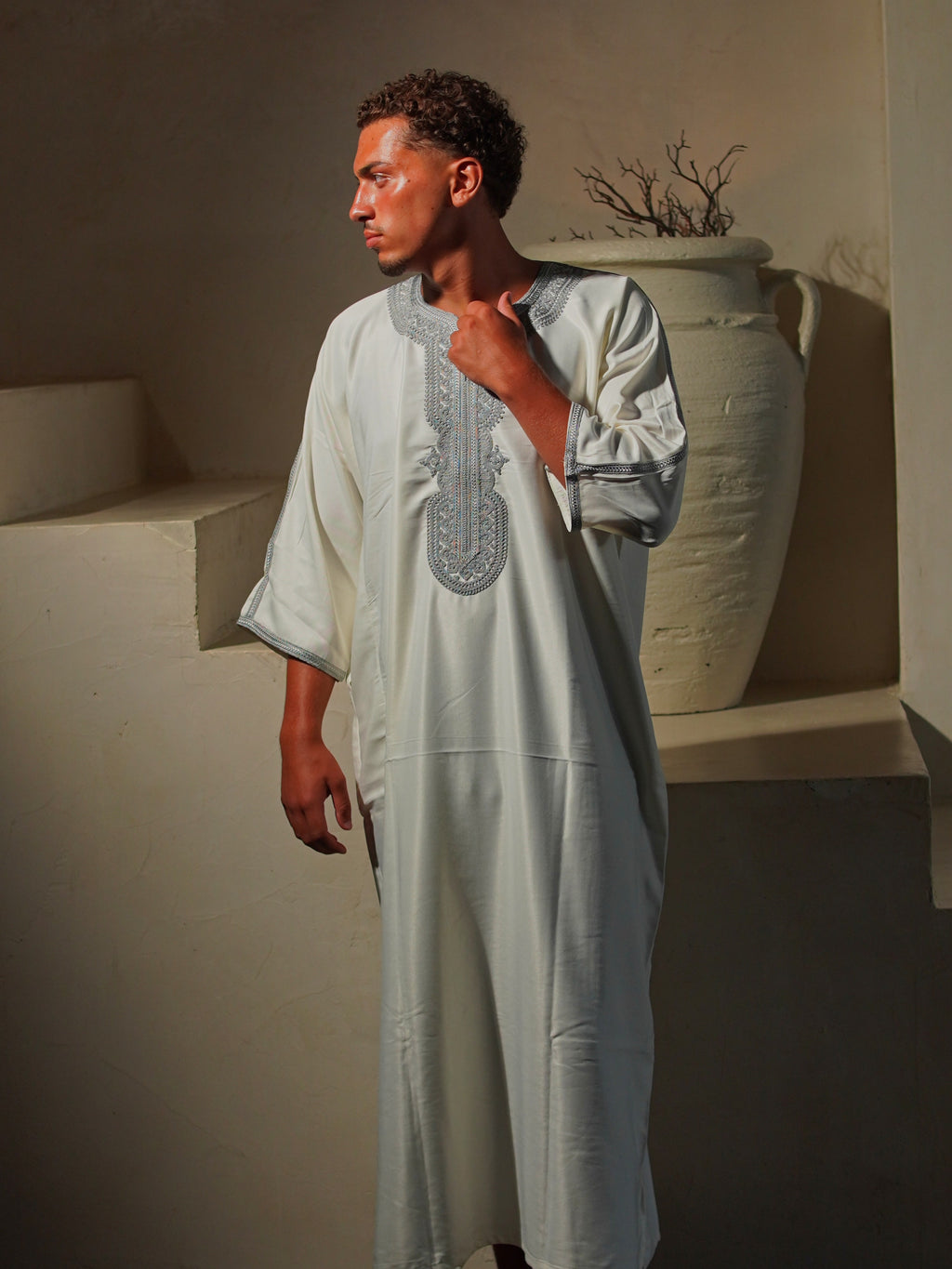 Gandoura Blanche et Grise