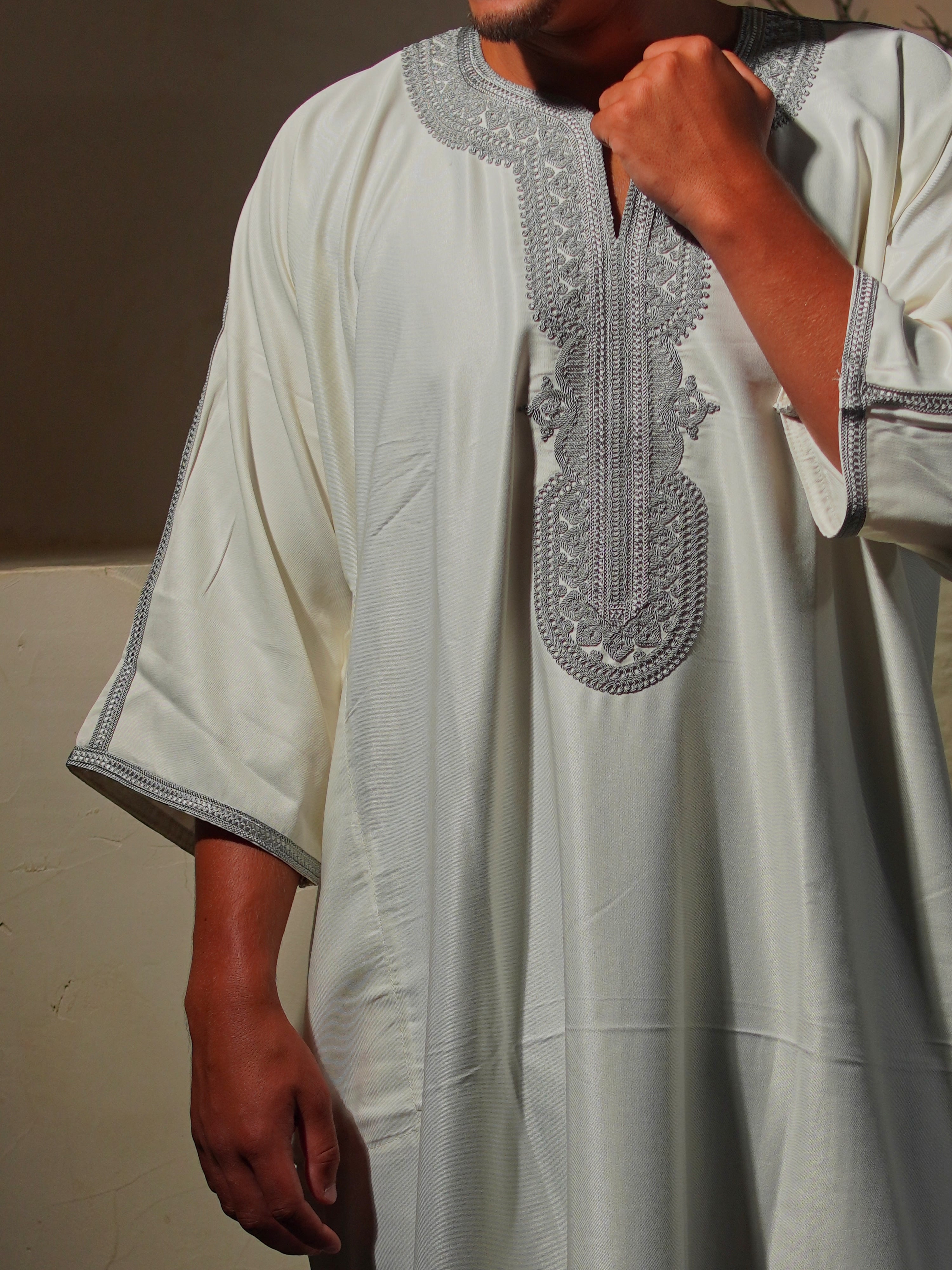Gandoura Blanche et Grise