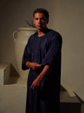 Gabardine Gandoura - NavyAmaanstudios | Rooted in heritage.S